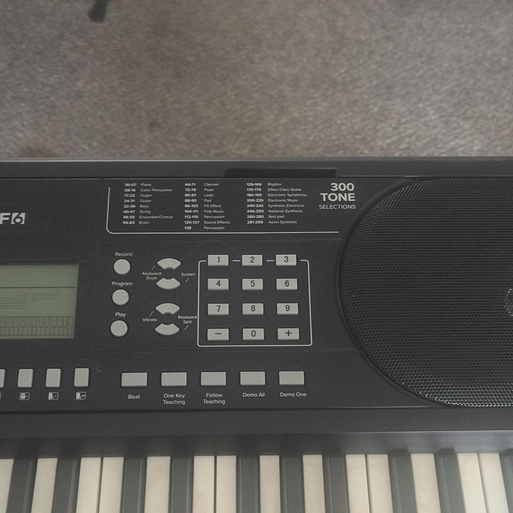RIF6 61-Key Electronic Keyboard Black Built-in Speaker Teaching Functions