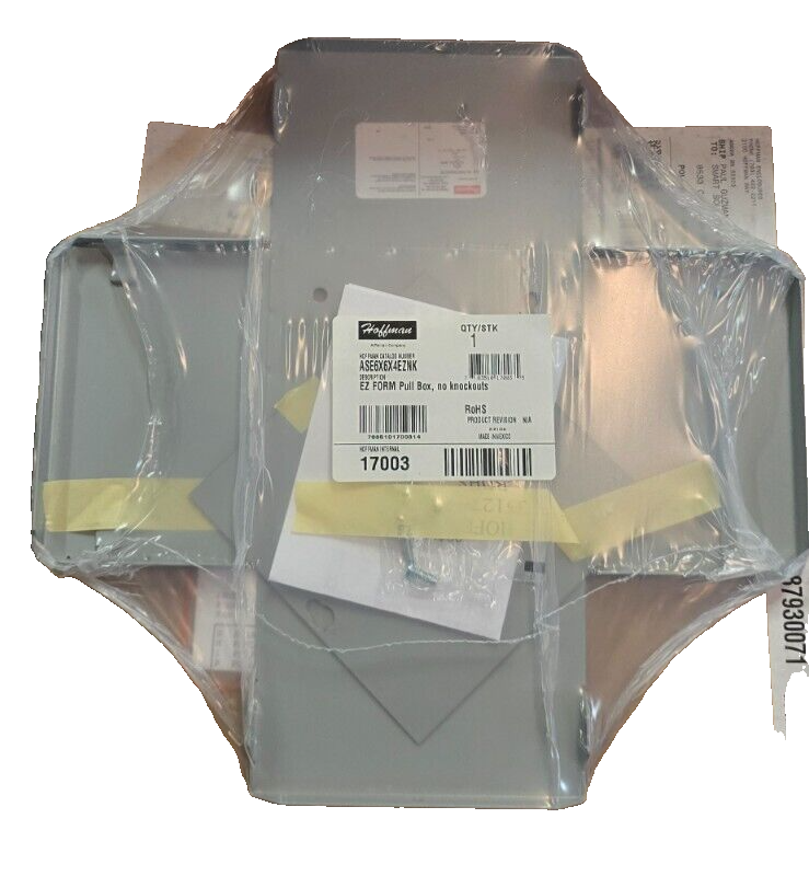 Hoffman ase6x6x4eznk EZ Form Pull Box NO KNOCKOUTS NEW