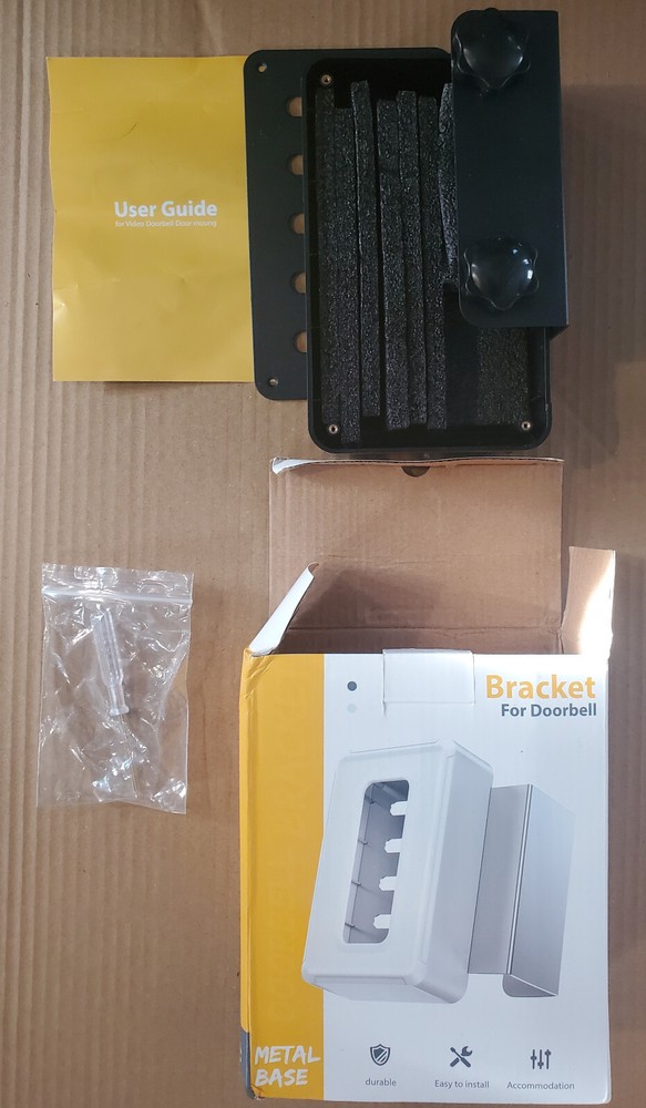 Bracket For Doorbell - Metal Base (Black)
