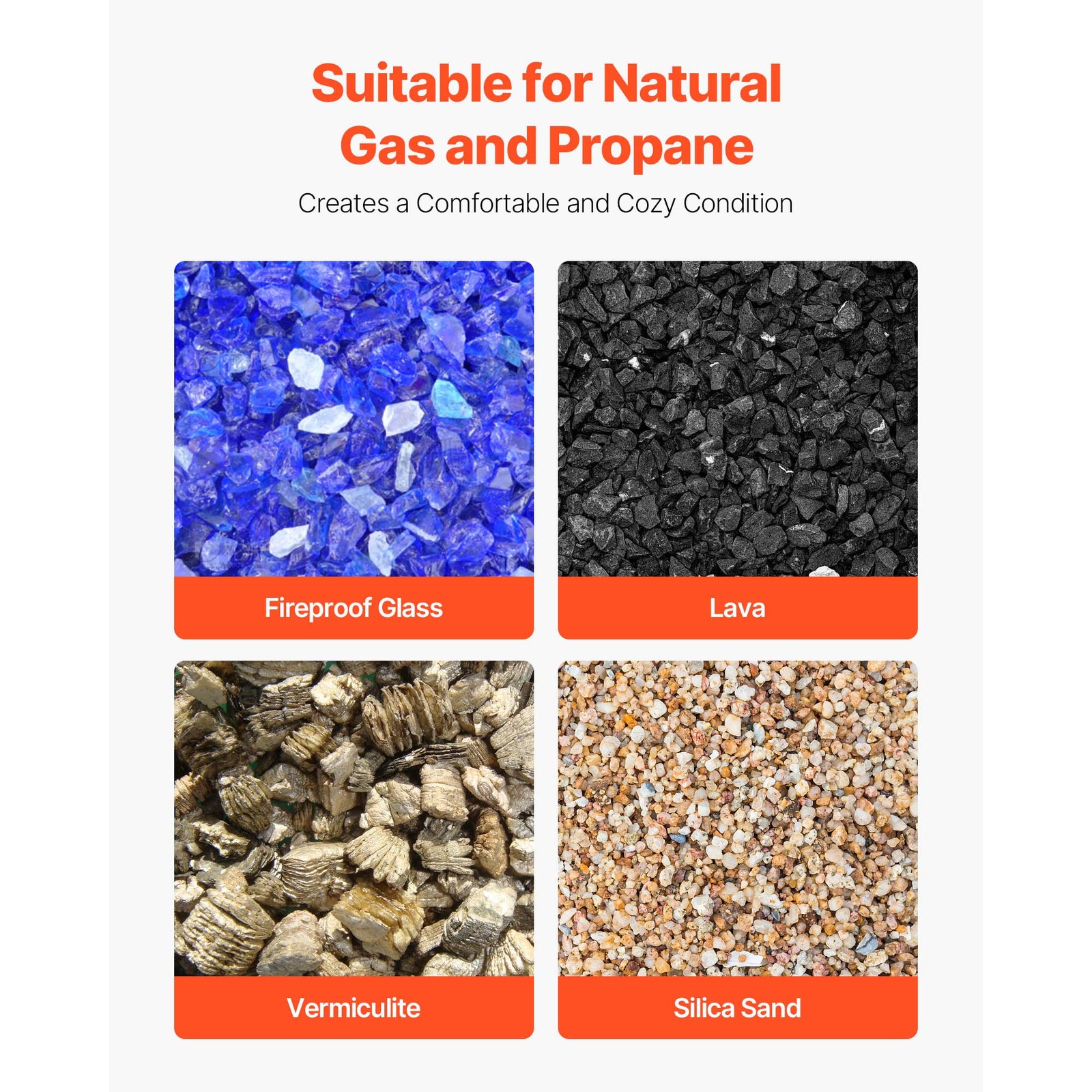 1-2 Inch 48 Pcs Ceramic Fire Pebble Stones Lava Rocks Reusable