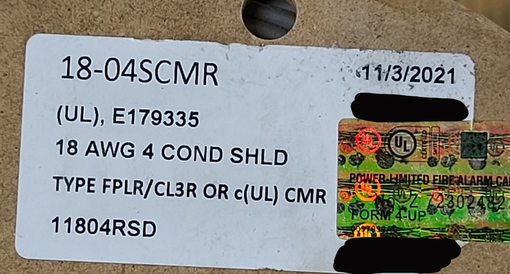 Advanced Digital 11804RSD 18/4C Shielded Riser Security/Alarm Cable Gray /100ft