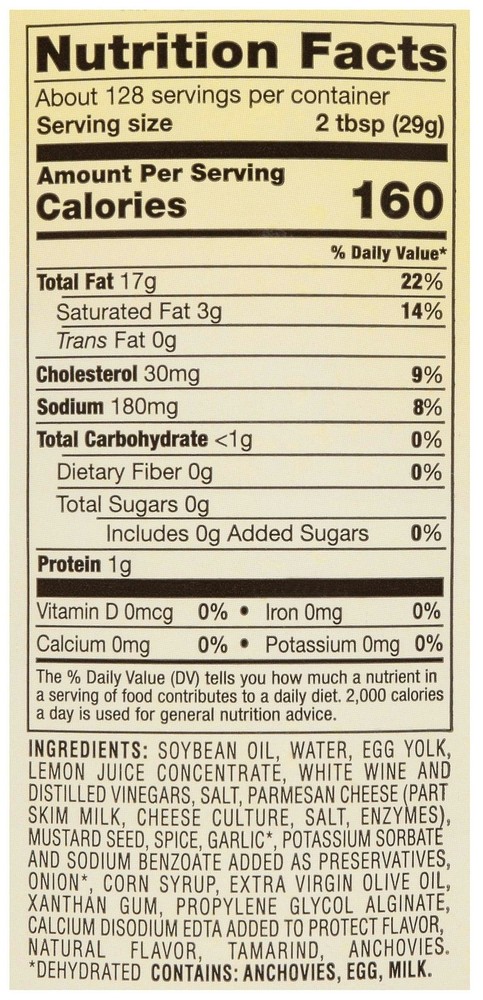 Cardinis Caesar Dressing - 1 Gallon