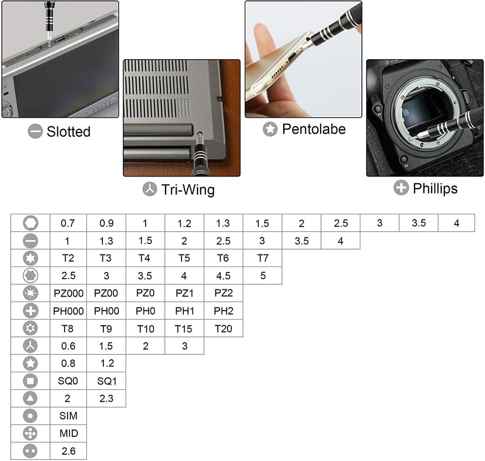60X Screwdriver Set Computer Repair Kit Laptop PC Precision Screwdriver Torx