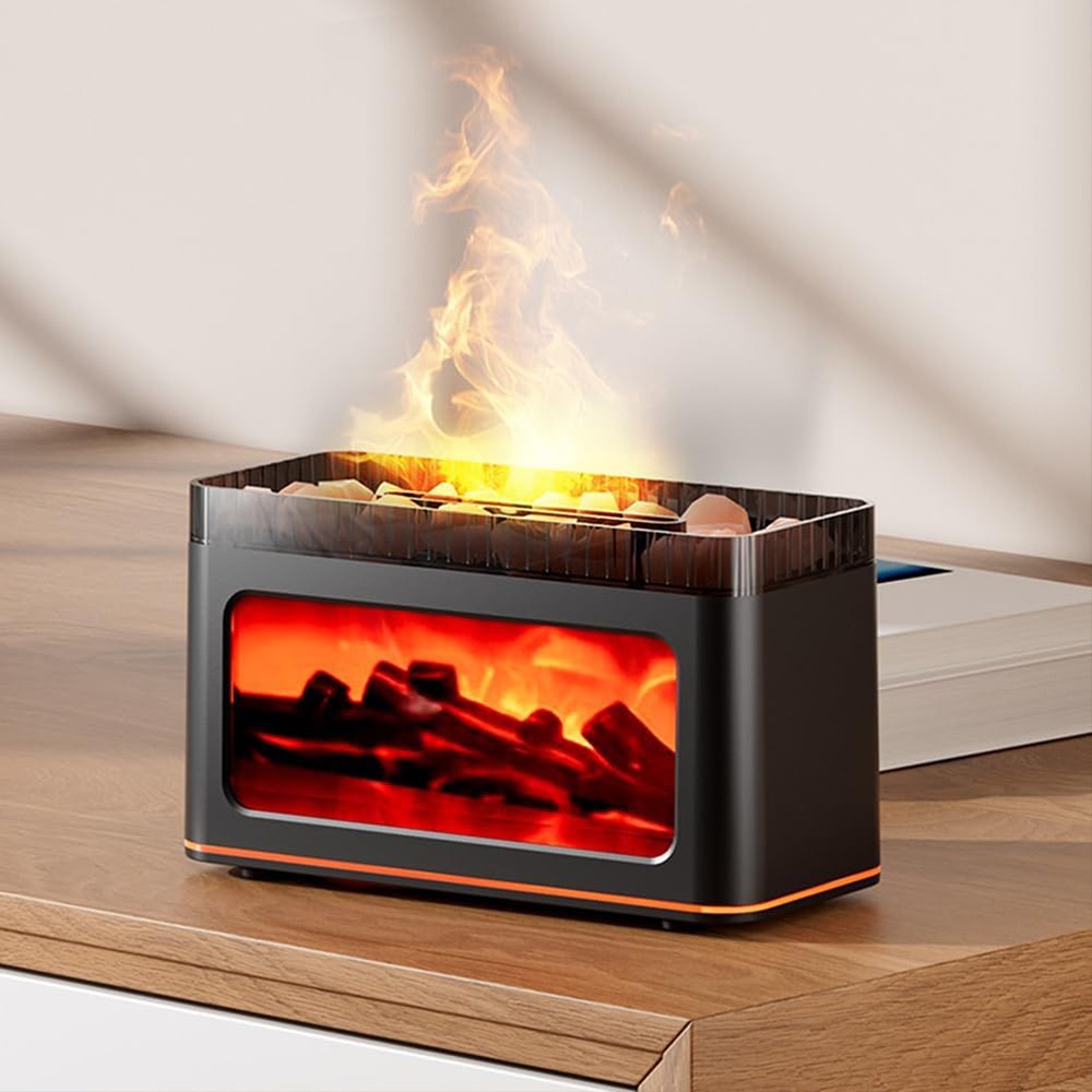 NEW Fireplace Diffuser Humidifier essential oil support, Ultrasonic Aromatherapy