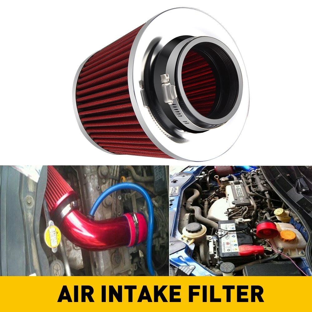 Cold Intake Kit Air Filter Induction Flow Power Pipe Hose System Accessory Car