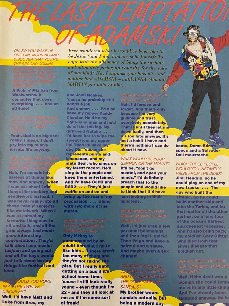 Adamski, Full Page Vintage Clipping