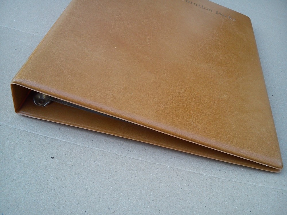 Royal Mail Presentation Packs Album Binder Stamp 14 Sheets Storage EMPTY Beige