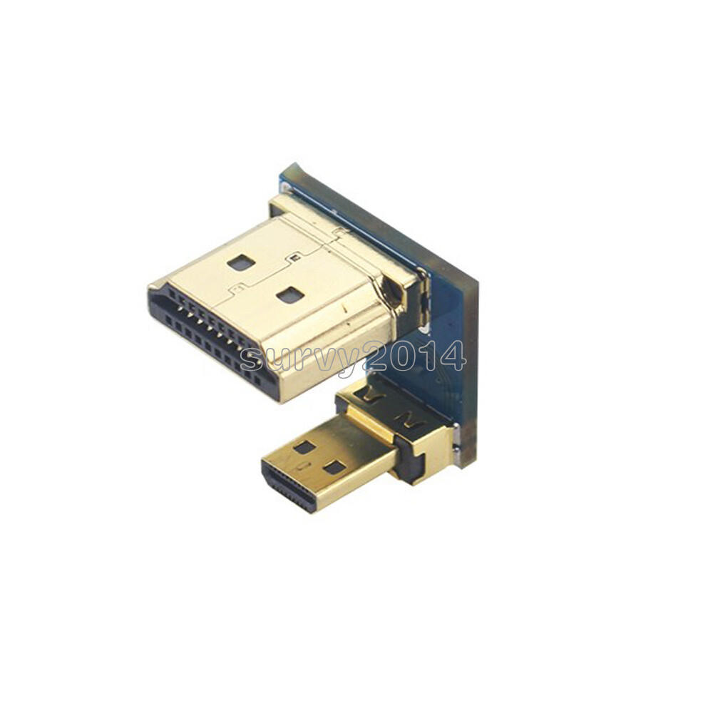 Mini Micro HDMI to HDMI Converter HDMI Screen Adapter for Raspberry Pi 4B