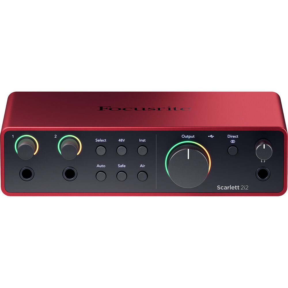 Focusrite Scarlett 2i2 USB-C Audio Interface w/ Holder, Stand, Filter & XLR KIT