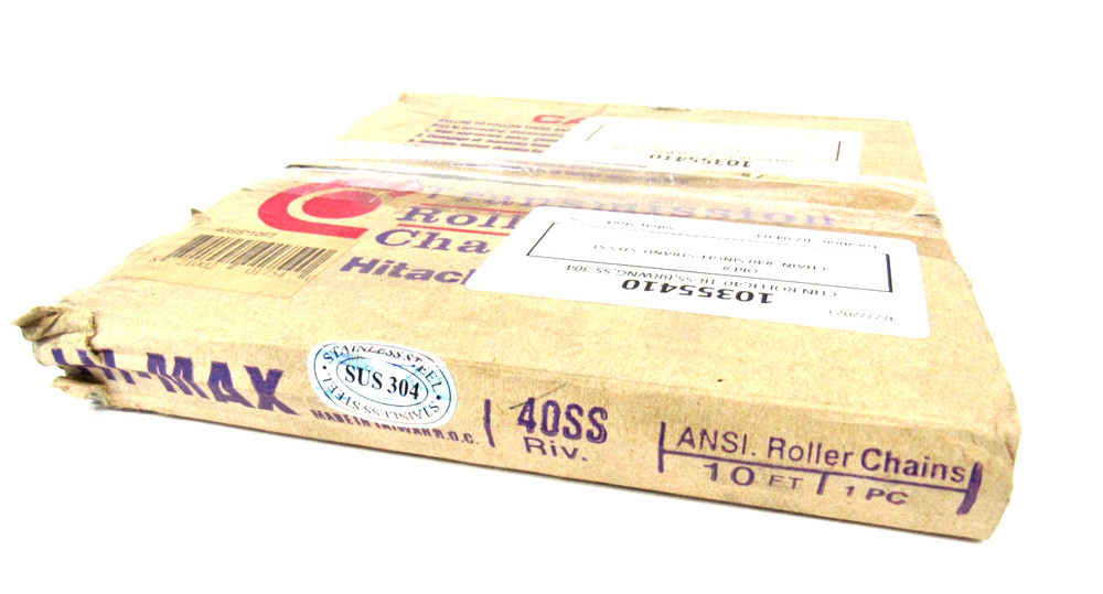 NEW HITACHI 40-1R-SS ROLLER CHAIN 10' 401RSS