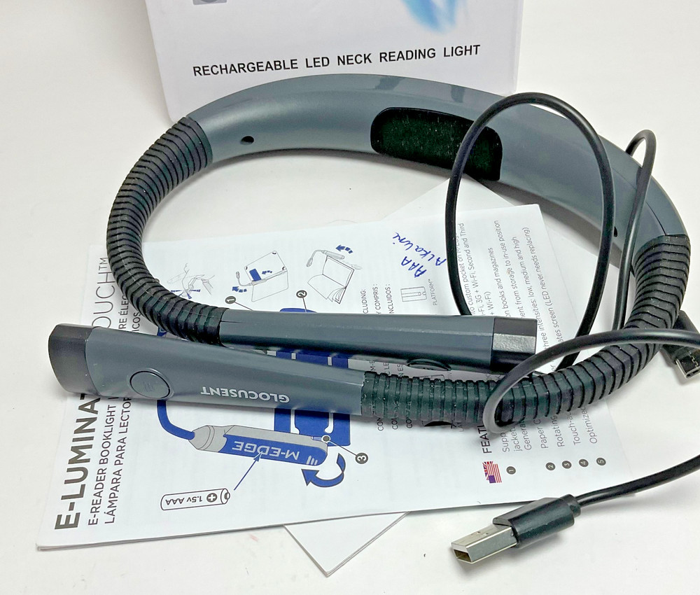 Glocusent Rechargeable LED Neck Reading Light – Hands-Free, Open Box