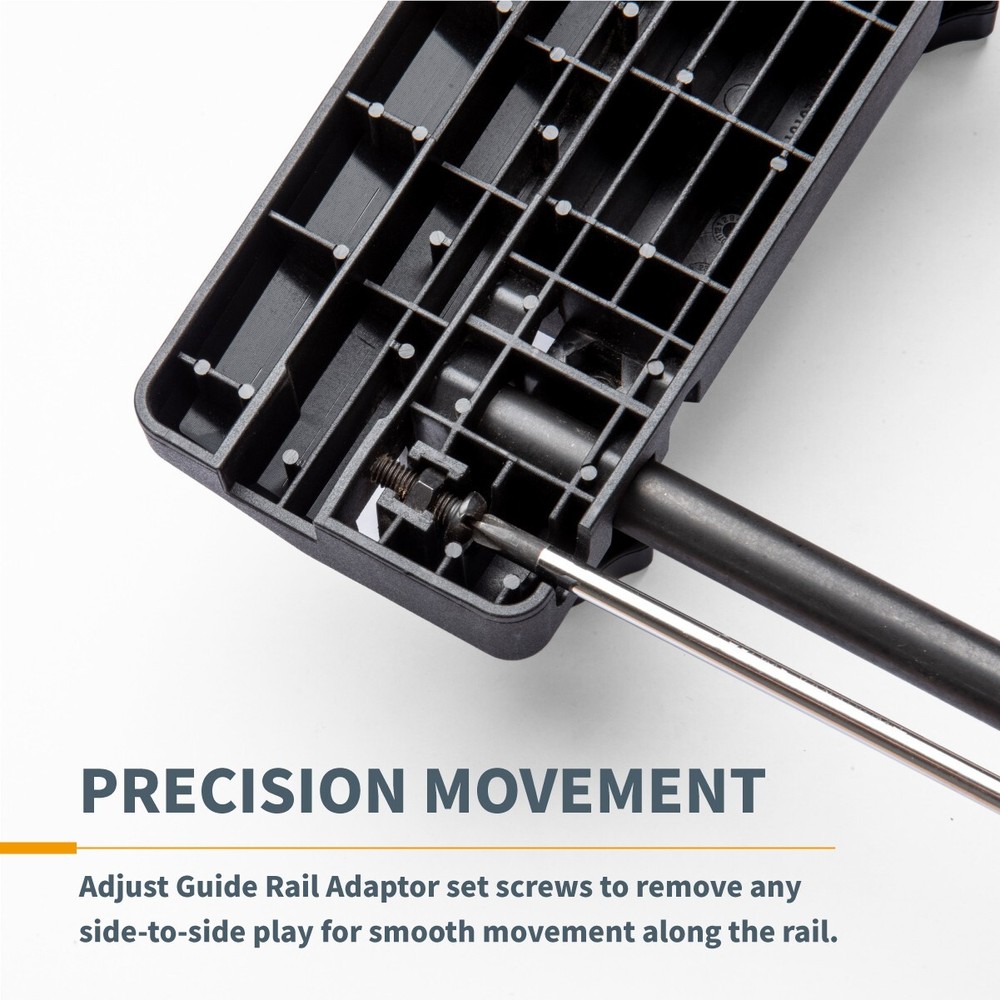POWERTEC 71085 Router Guide Rail Adapter System, Precision Alignment, Tool Acces