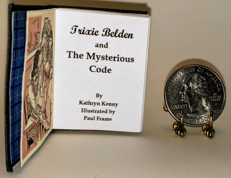 1:6 SCALE MINIATURE BOOK MYSTERIOUS CODE TRIXIE BELDEN PLAYSCALE
