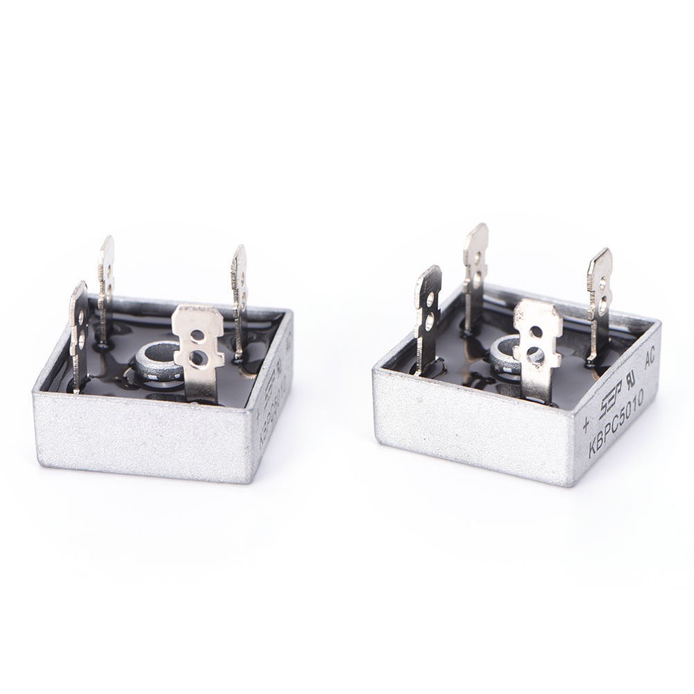 5Pcs 1000V 50A Metal Case Single Phase Diode Bridge Rectifier KBPC5010 NEW