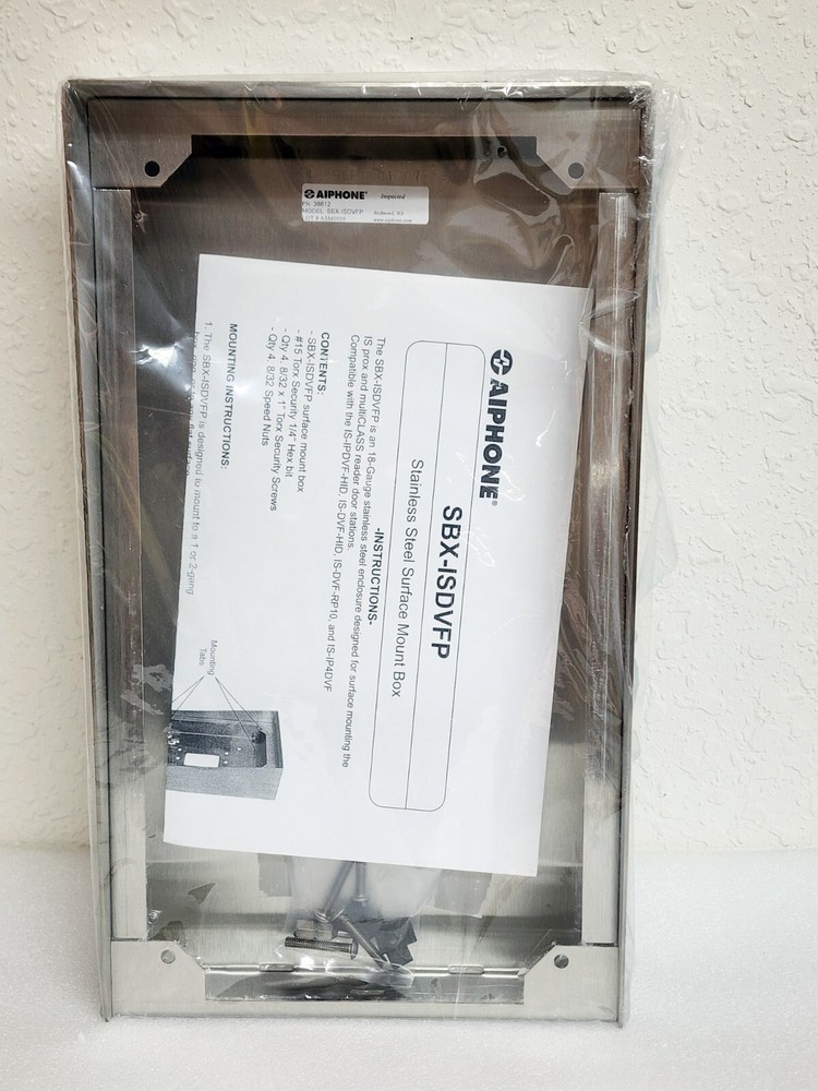 New AIphone SBX-ISDVFP Surface Mount Box For IS Series (See Description Below)