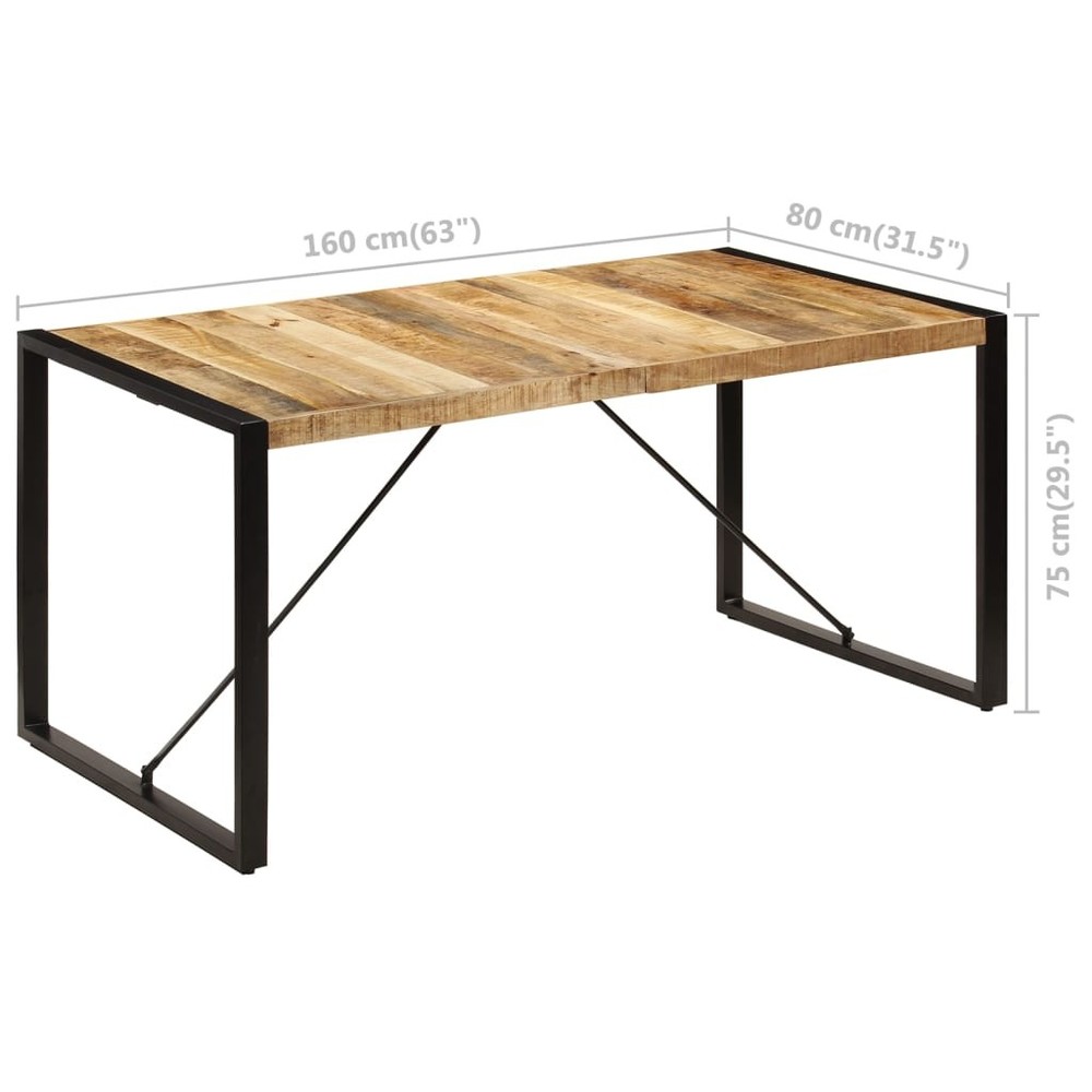 Dining Table Kitchen Table Dining Room Dinner Table Solid Mango Wood vidaXL