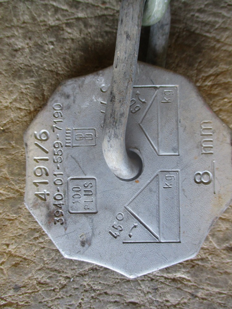 NOS Double Snap Hooks 2500kg Cap? w/ 3" Chain