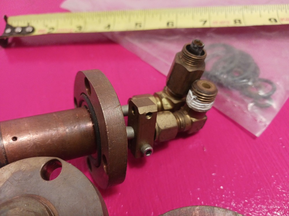 2.25" Flange High Vacuum Liquid Feedthrough Fluid Feedthrough