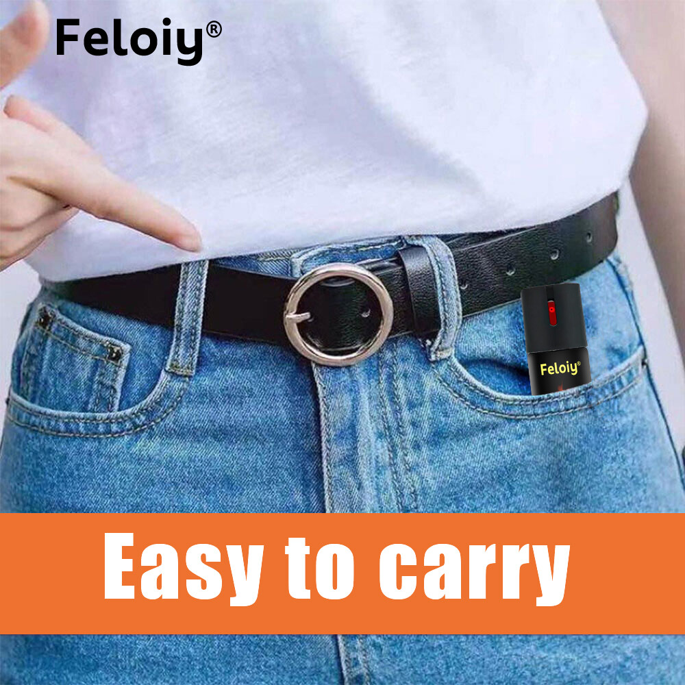 Feloiy Pepper Spray 2oz Maximum Strength Self Defense Security Black