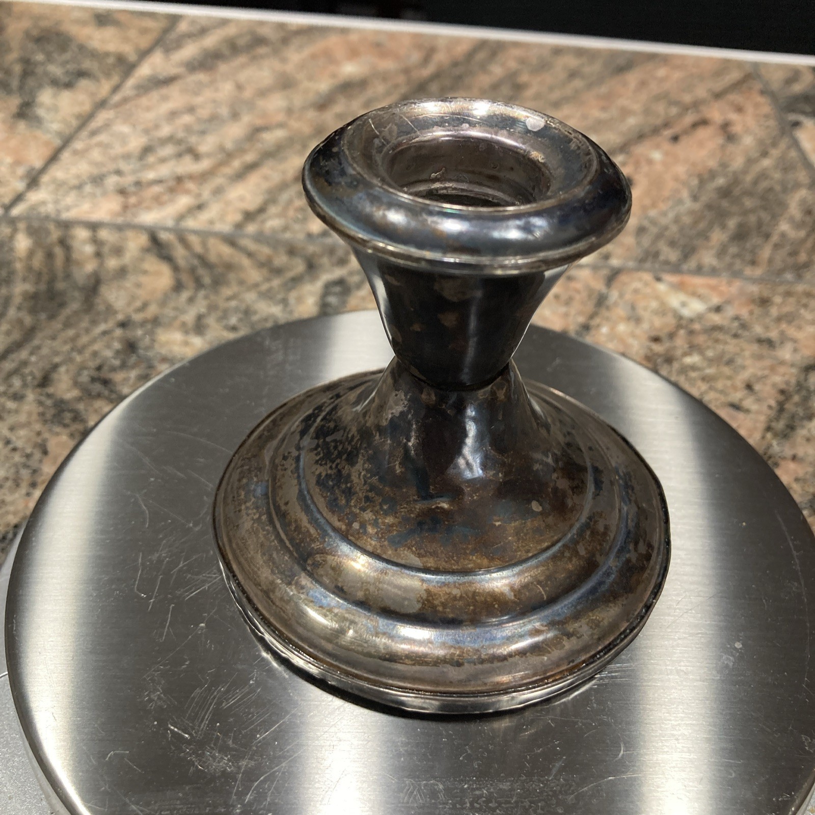 Vintage Frank M. Whiting Sterling Candlestick Weighted Reinforced