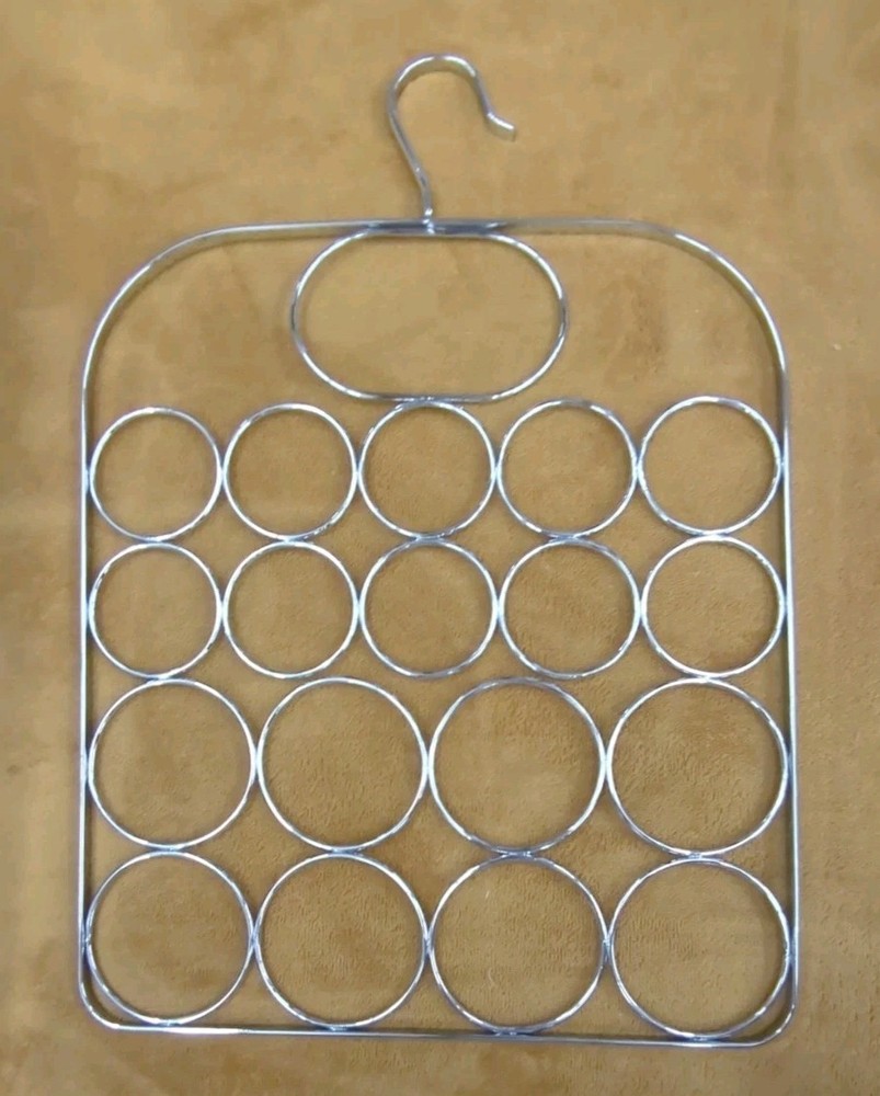 DecoBros 19 loop Scarf Holder, Chrome