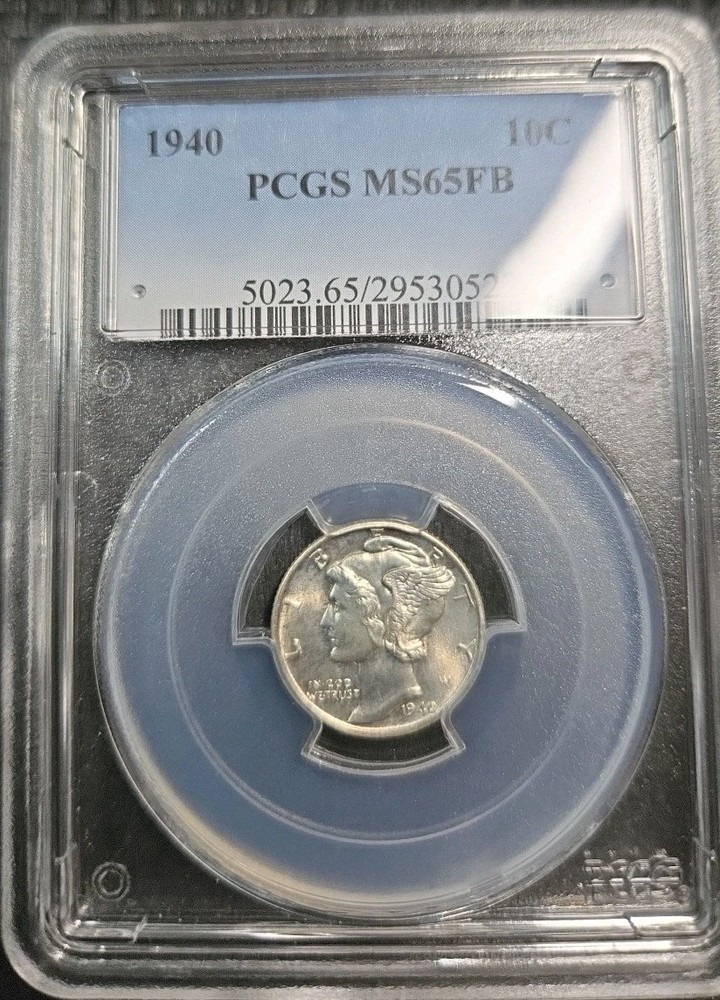 1940 Mercury Dime PCGS MS65 FB Silver