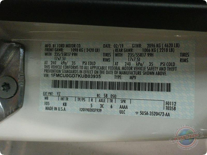 Used A/C Selector Switch fits: 2019 Ford Escape front automatic temperature cont