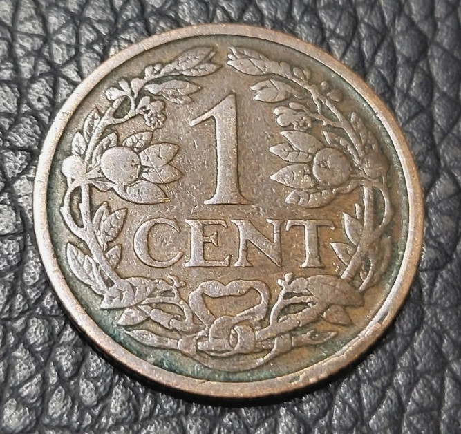1916 Netherlands 1 Cent Coin