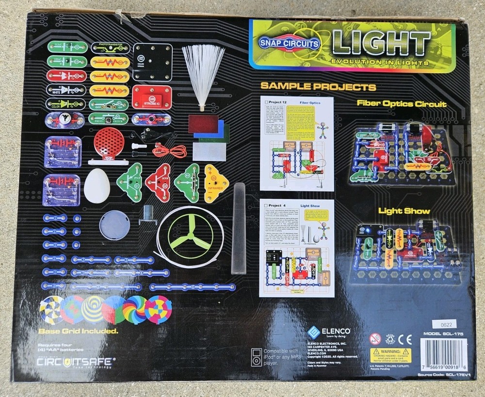 Elenco Snap Circuits Experiments Light STEM Electronics Project Pre-owned