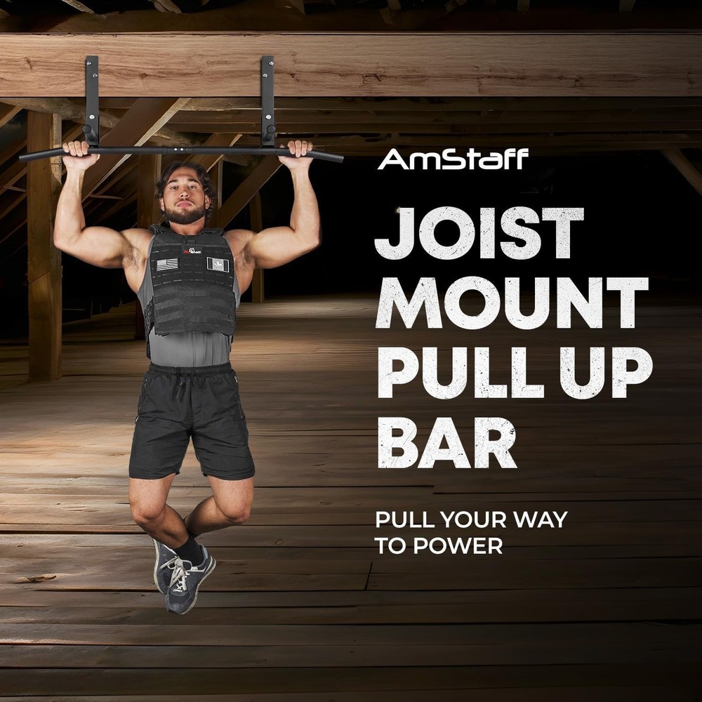 Maximize Your Workouts: 42" Pull Up Bar with Elevated Head Clearance & Supports