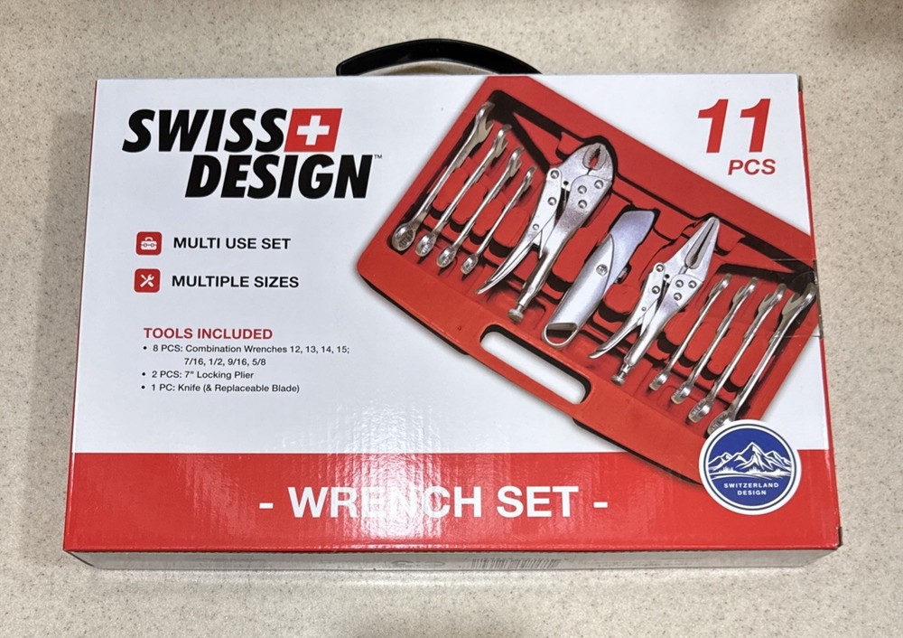 Swiss Design 11 Piece Wrench Set Multi Use SET Multiples Sizes