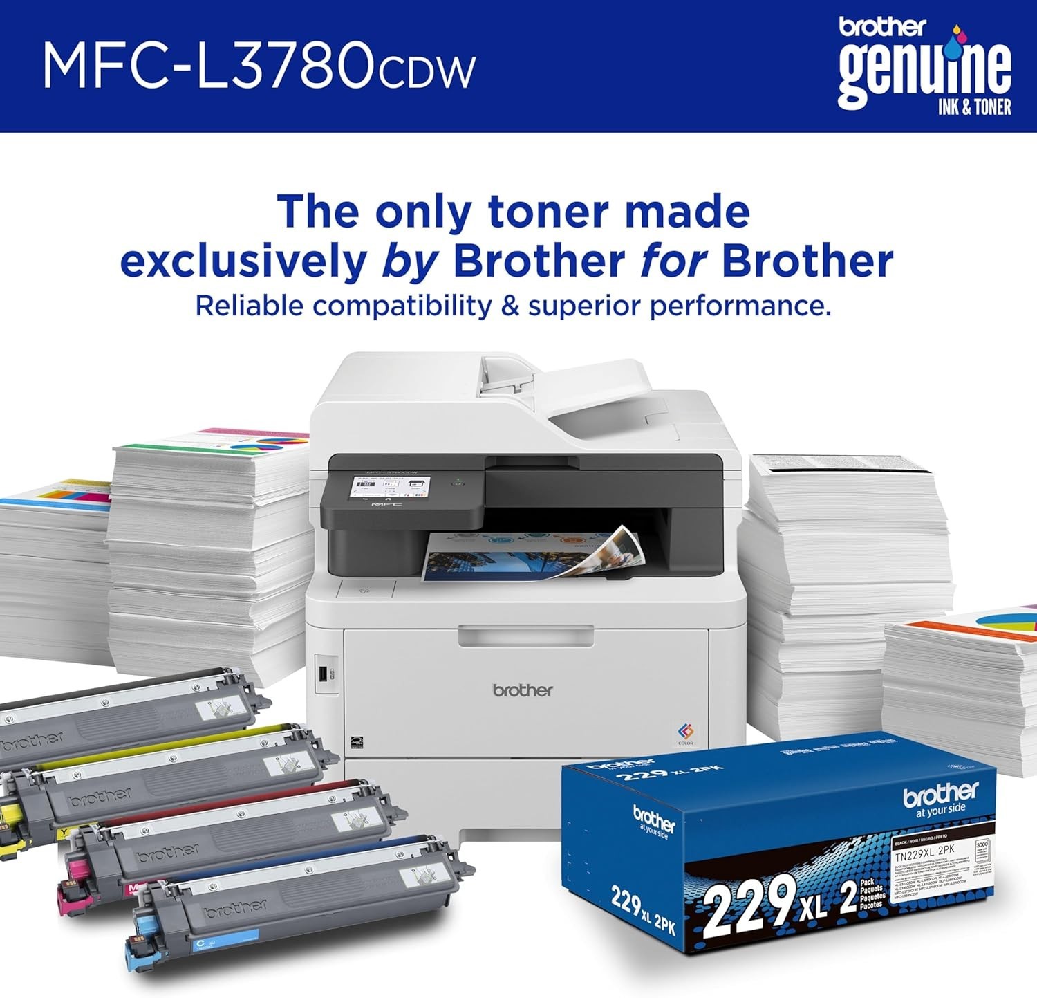 Brother MFCL3780CDW Digital Color All-in-One Laser Printer
