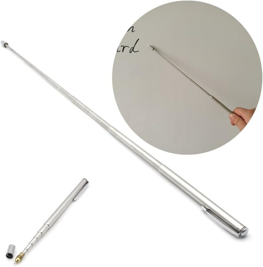 2PCS Stainless Steel Pen with Clip - Hand Pointer Extendable Telescopic Retracta