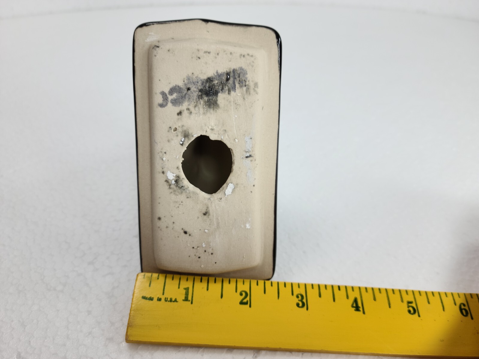 Black Ceramic Towel Bar Rod Rack Post Holder Brackets Mid Century Modern Retro