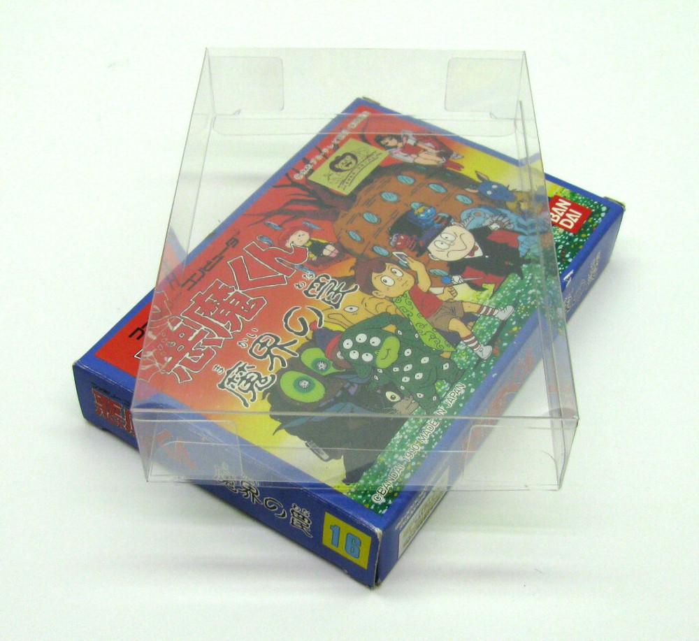 5X NINTENDO FAMICOM MEDIUM CIB GAME - CLEAR PLASTIC PROTECTIVE BOX - READ!