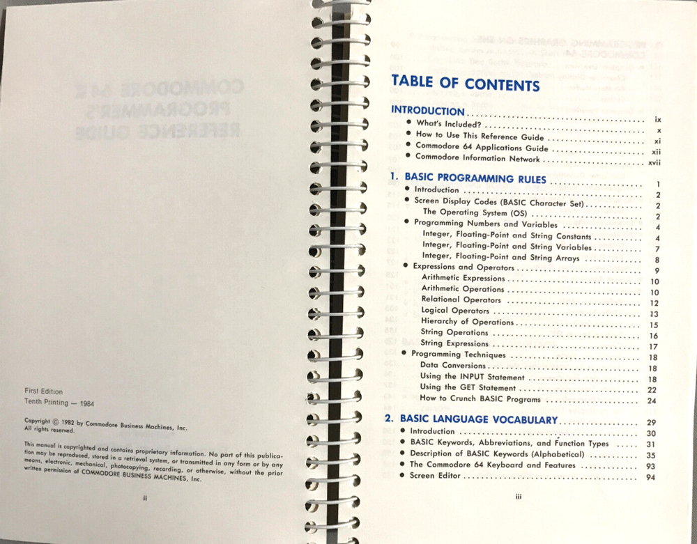 Fine Commodore 64 Programmers Reference Guide Commodore Business Machines 1984