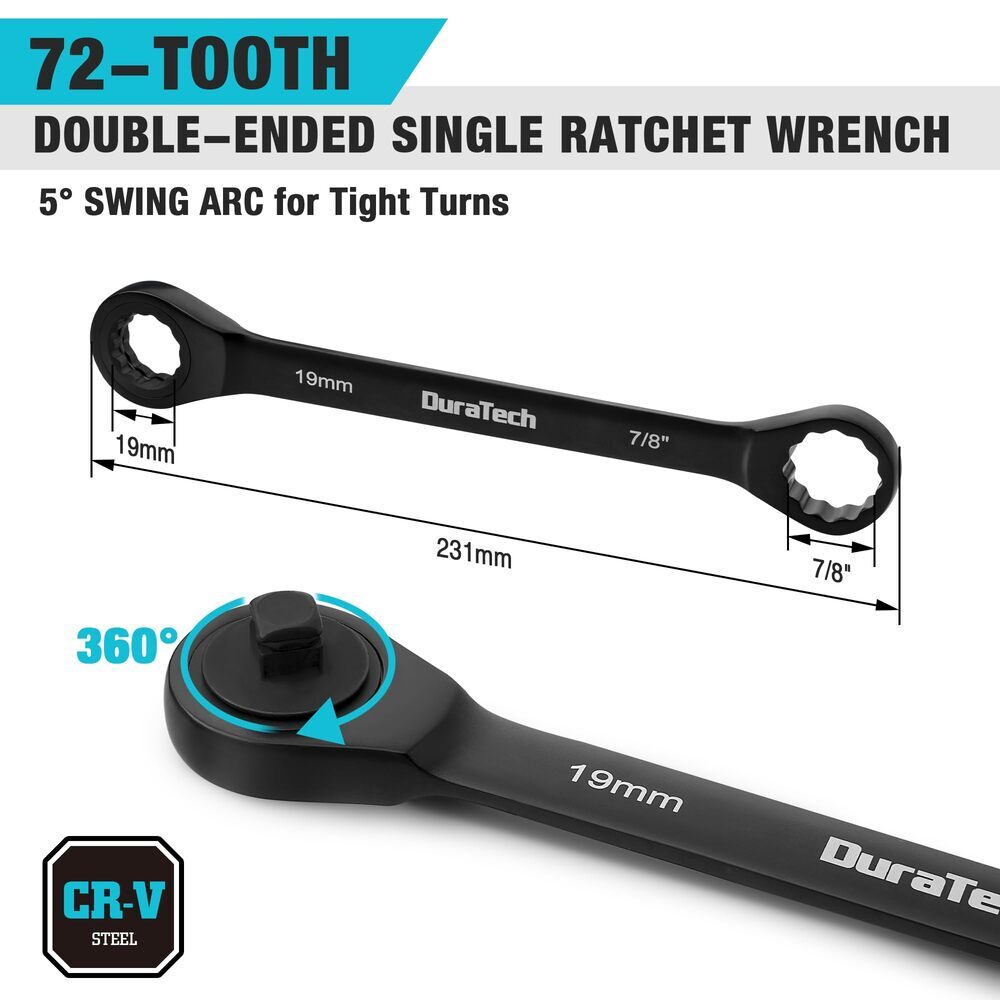 DURATECH Universal Ratcheting Serpentine Belt Tool Set 15PCS Belt Tensioner Tool