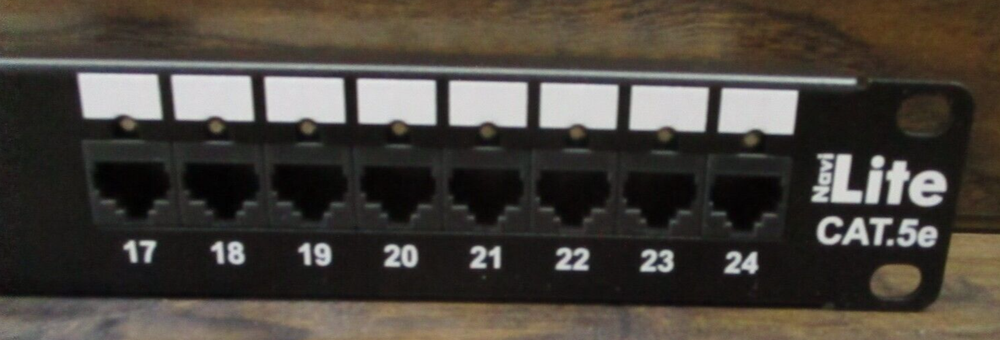 OPEN BOX Navilite Cat.5e Patch Panel 24 Ports Black Unshielded