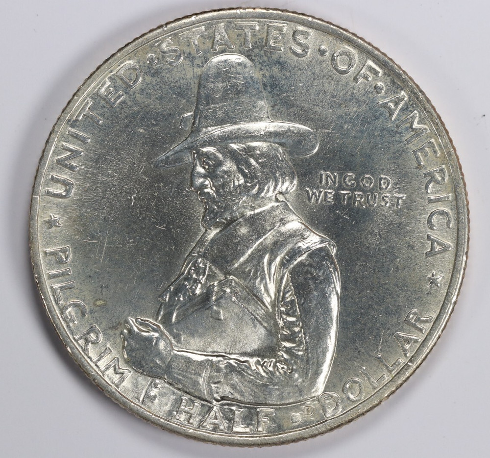 1920 Pilgrim Tercentenary Commemorative Silver Half Dollar 50C