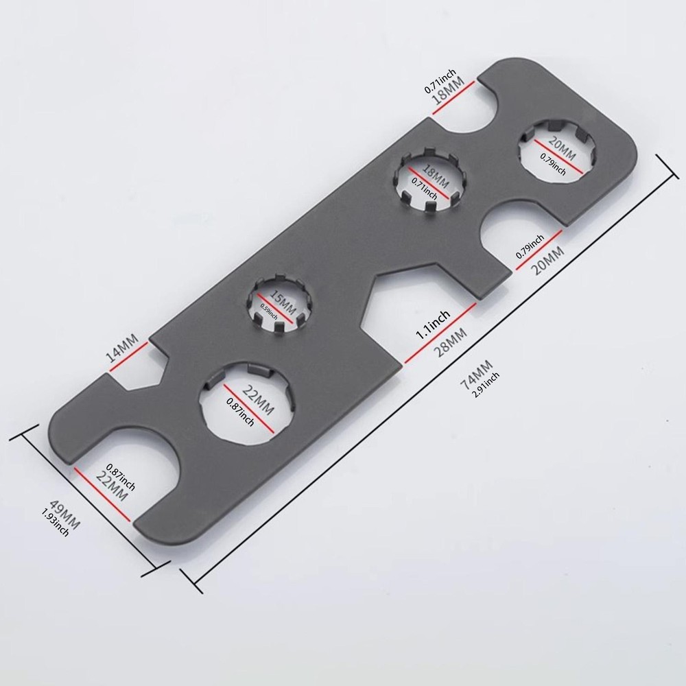 Basin Wrench Tap Spanner Multi-function Compact Size 9-in-1 Design Carbon Steel