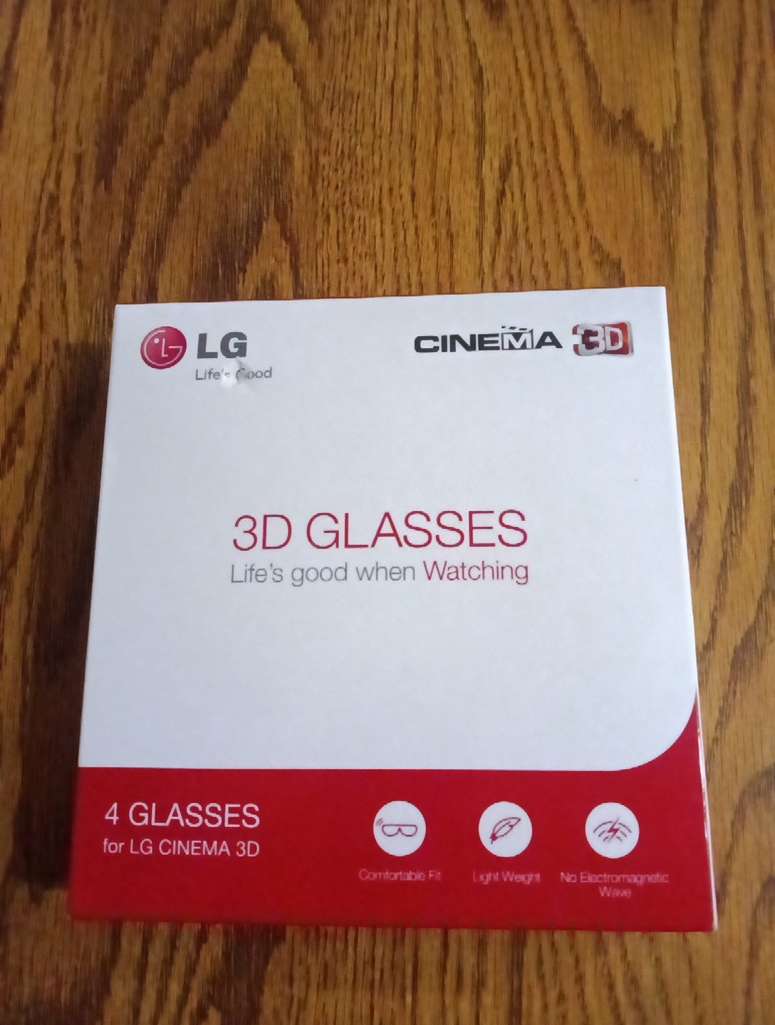 LG 3D Glasses For LG Cinema 3D TV Set of 4 AG-F310(X4) Bundle Black New Open Box