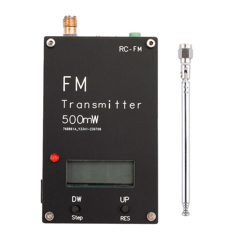 High performance Stereo Transmitter for FM Broadcasts 500mW Output LCD Display