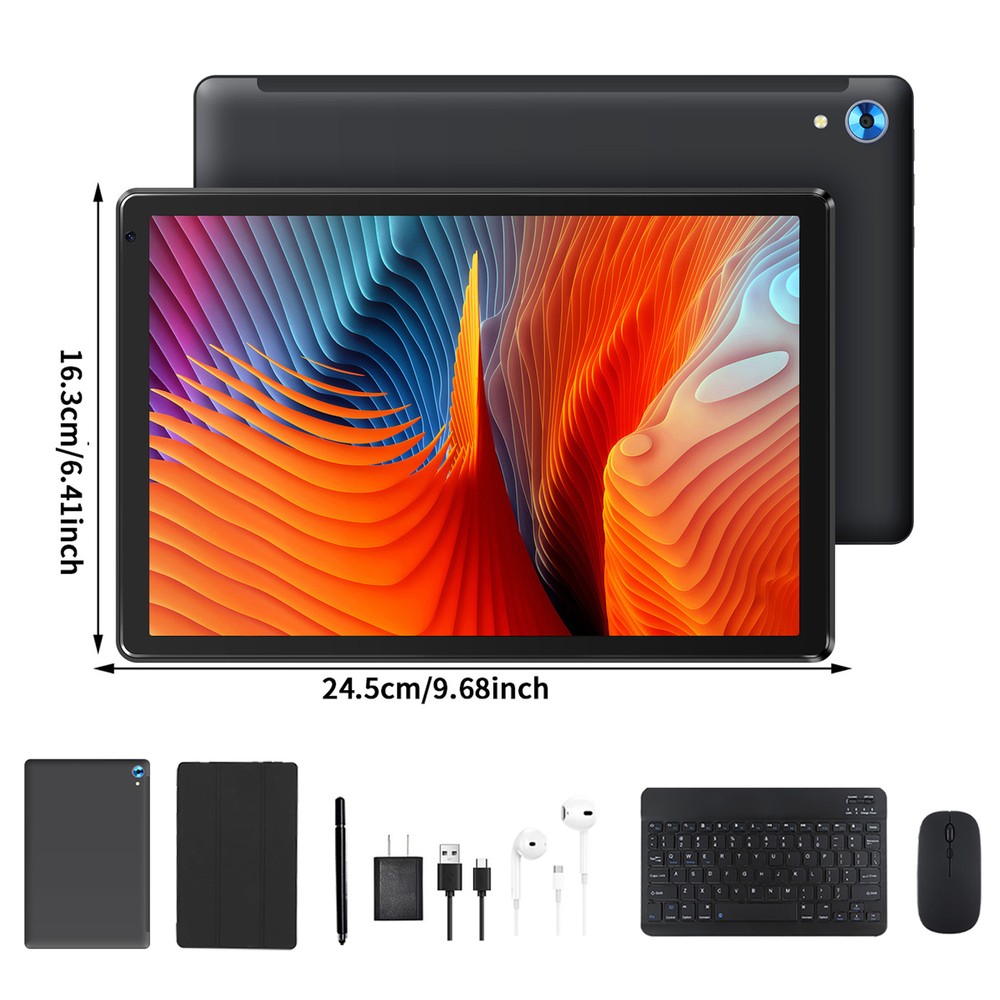 10 inch Android 15 Tablets HD Touchscreen Octa-Core 24GB+128GB WIFI 6 Bluetooth