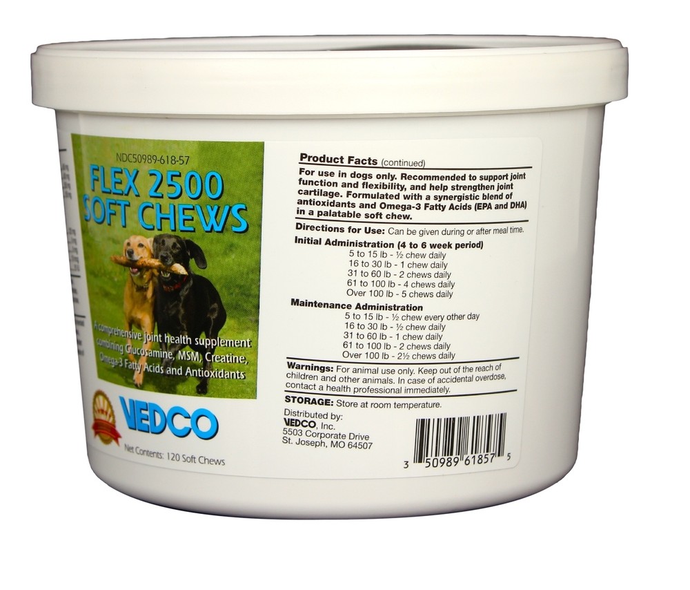 Flex 2500 Joint Support for Dogs - 120 Soft Chews