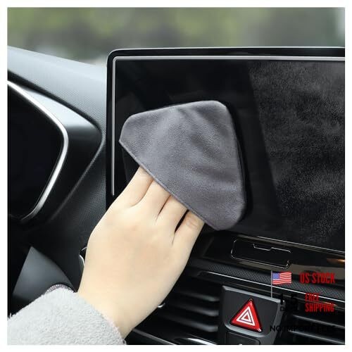 Car Screen Cleaner Cloth—Rapid Dust Removal Microfiber—Square Shape