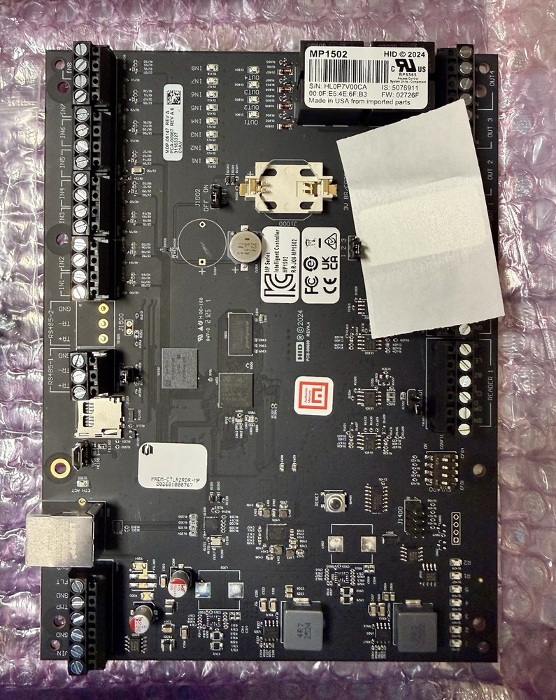 Mercury Security MP1502 Intelligent Controller (2 Readers, 8 Inputs, 4 Outputs)