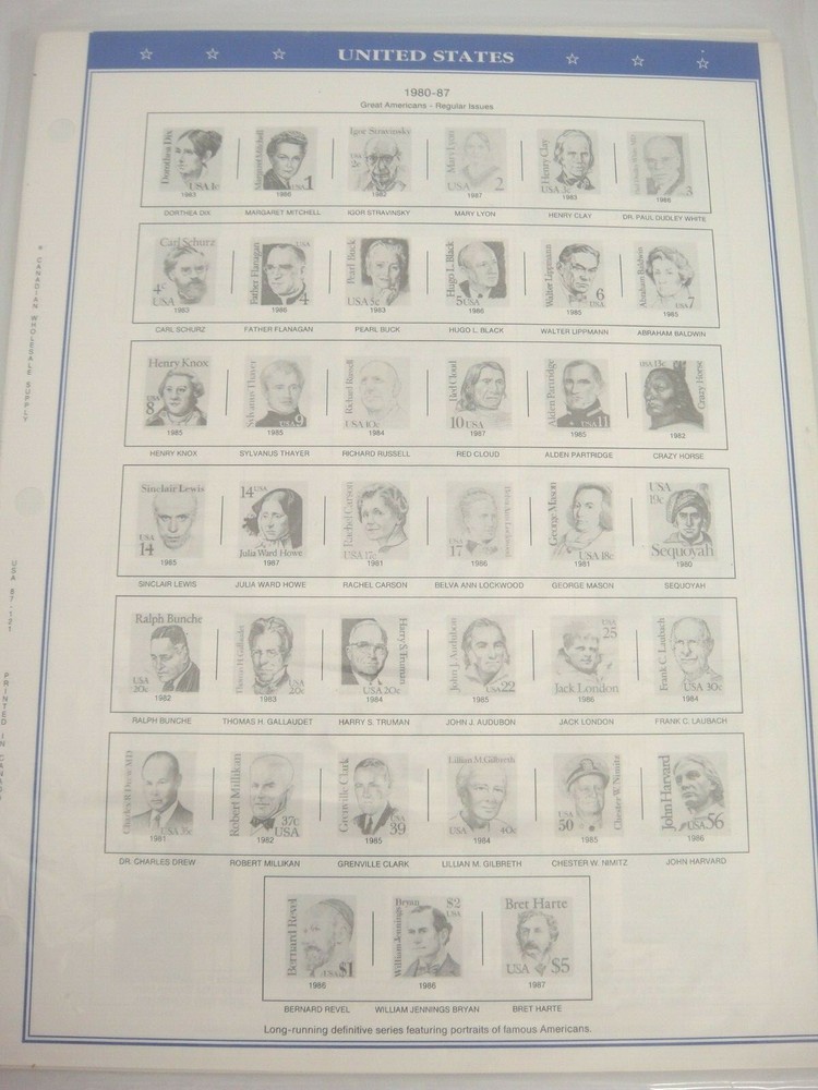 CWS Canadian Wholesale Old Glory 1987 1988 US Postage Stamp Supplement NOS