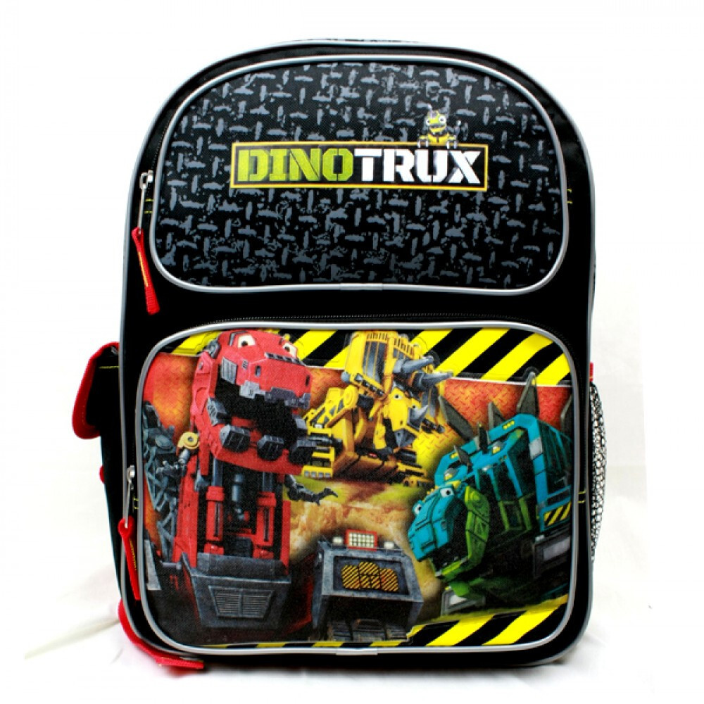 Medium Backpack - DinoTrux - Mega Team Black 14" School Bag