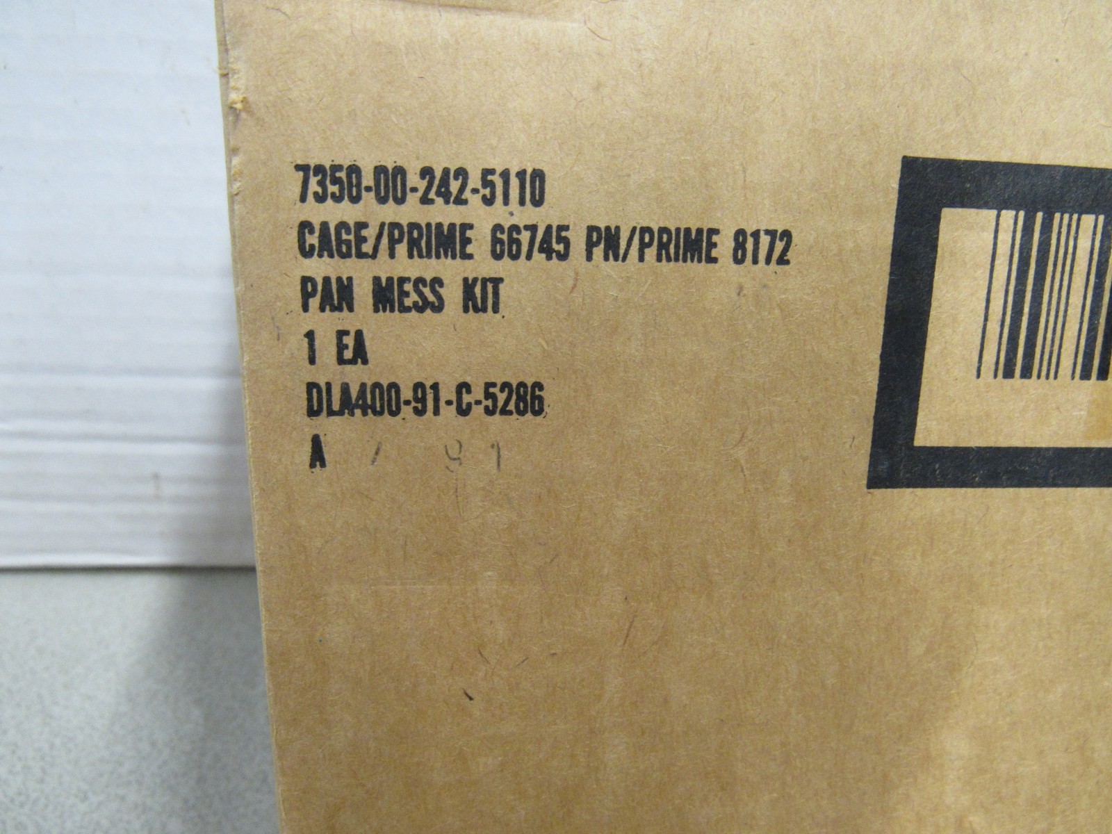 US Military Mess Kit Pan WYOTT 1991 Desert Storm Unused NOS SCUFFS QTY 1 Camping