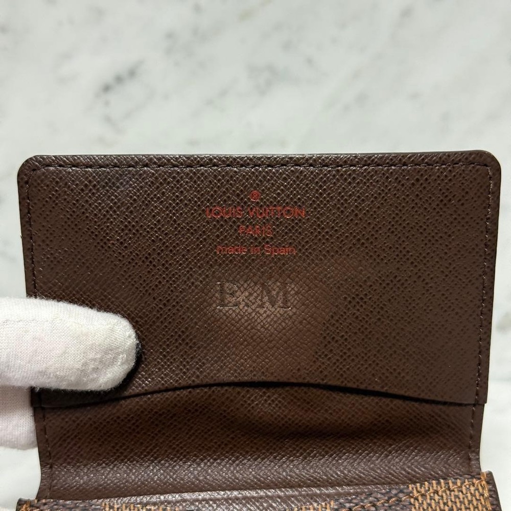 LOUIS VUITTON Damier Card Case Brown